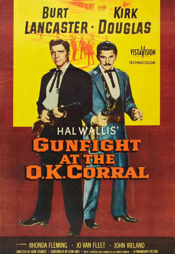 실존 인물 와이엇 어프와 닥 할리데이의 전설적인 우정을 다룬 대표적인 작품 <OK목장의 결투>.