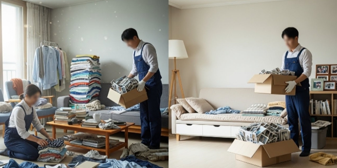 평창 고독사청소 및 정리중