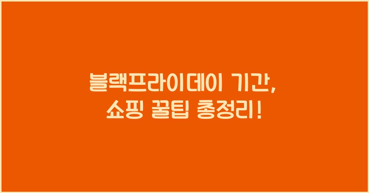 블랙프라이데이 기간