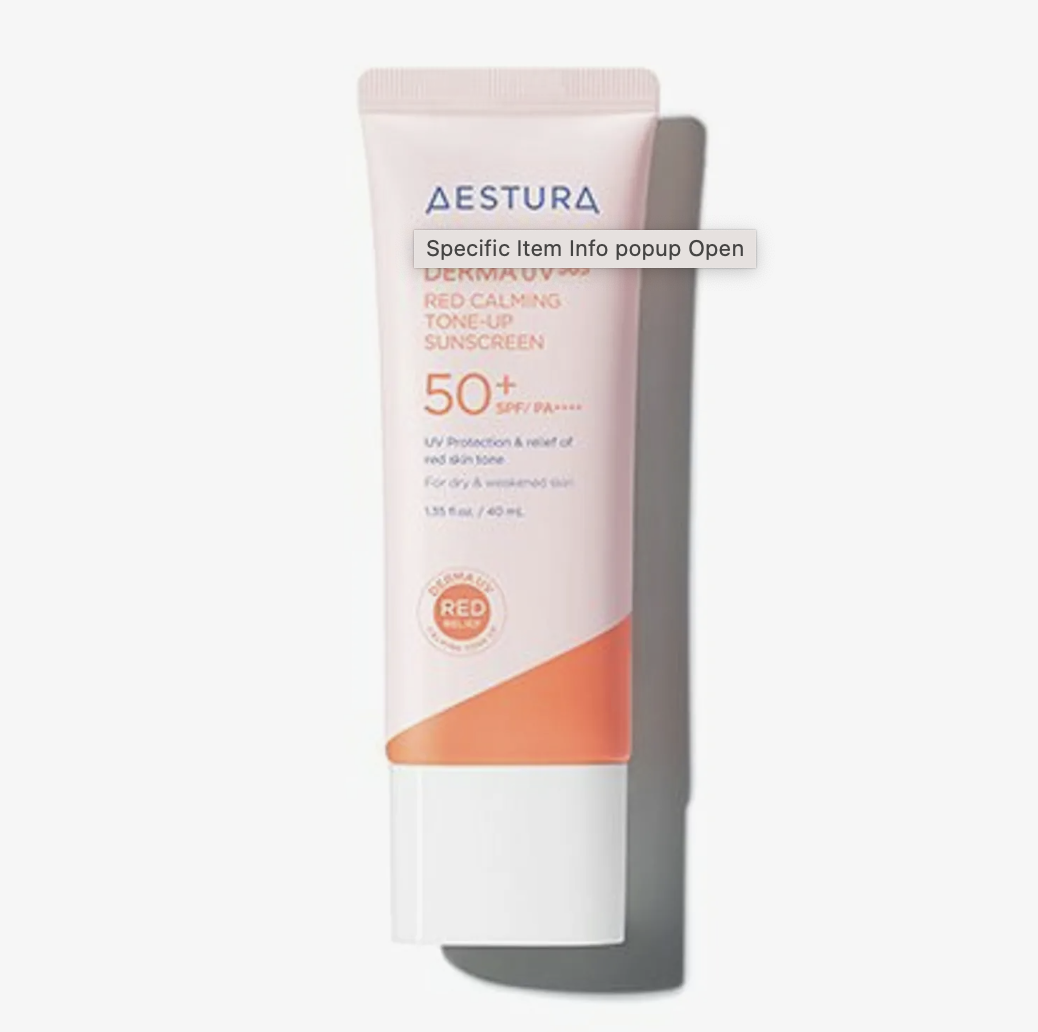 AESTURA Derma UV365 Red Calming Tone-Up Sunscreen