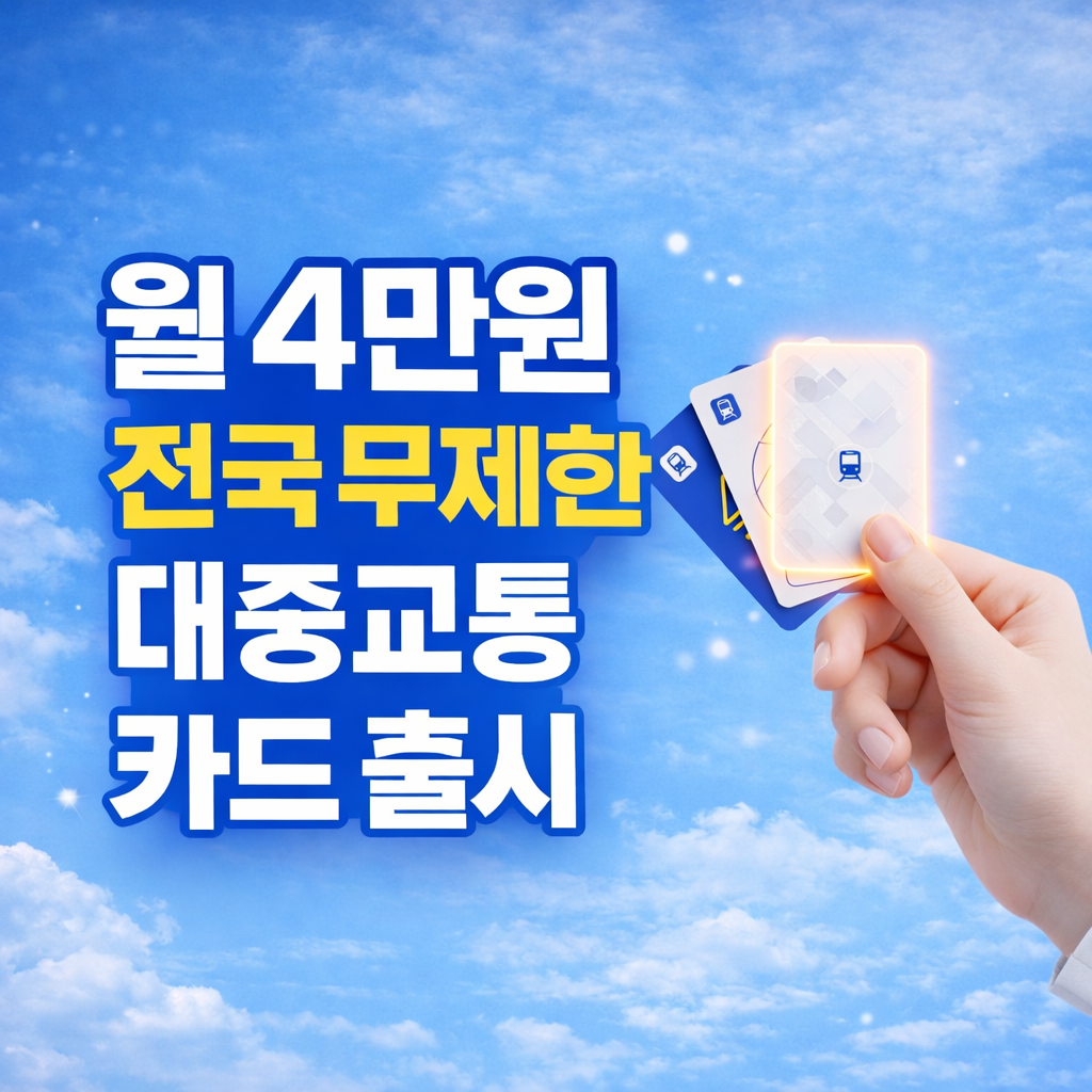 월 4만원 전국 무제한 대중교통 카드