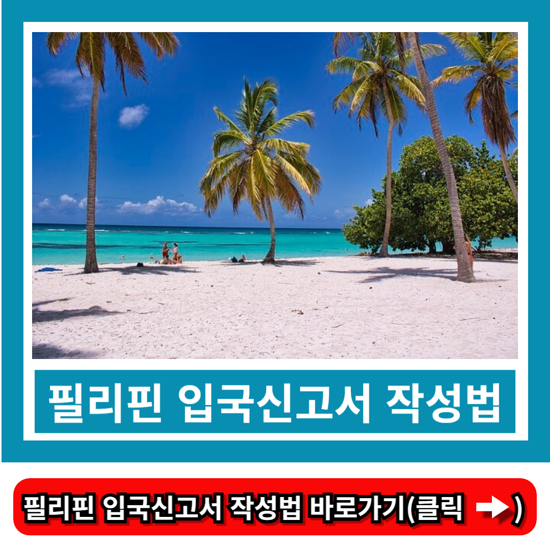 필리핀 입국신고서 작성법