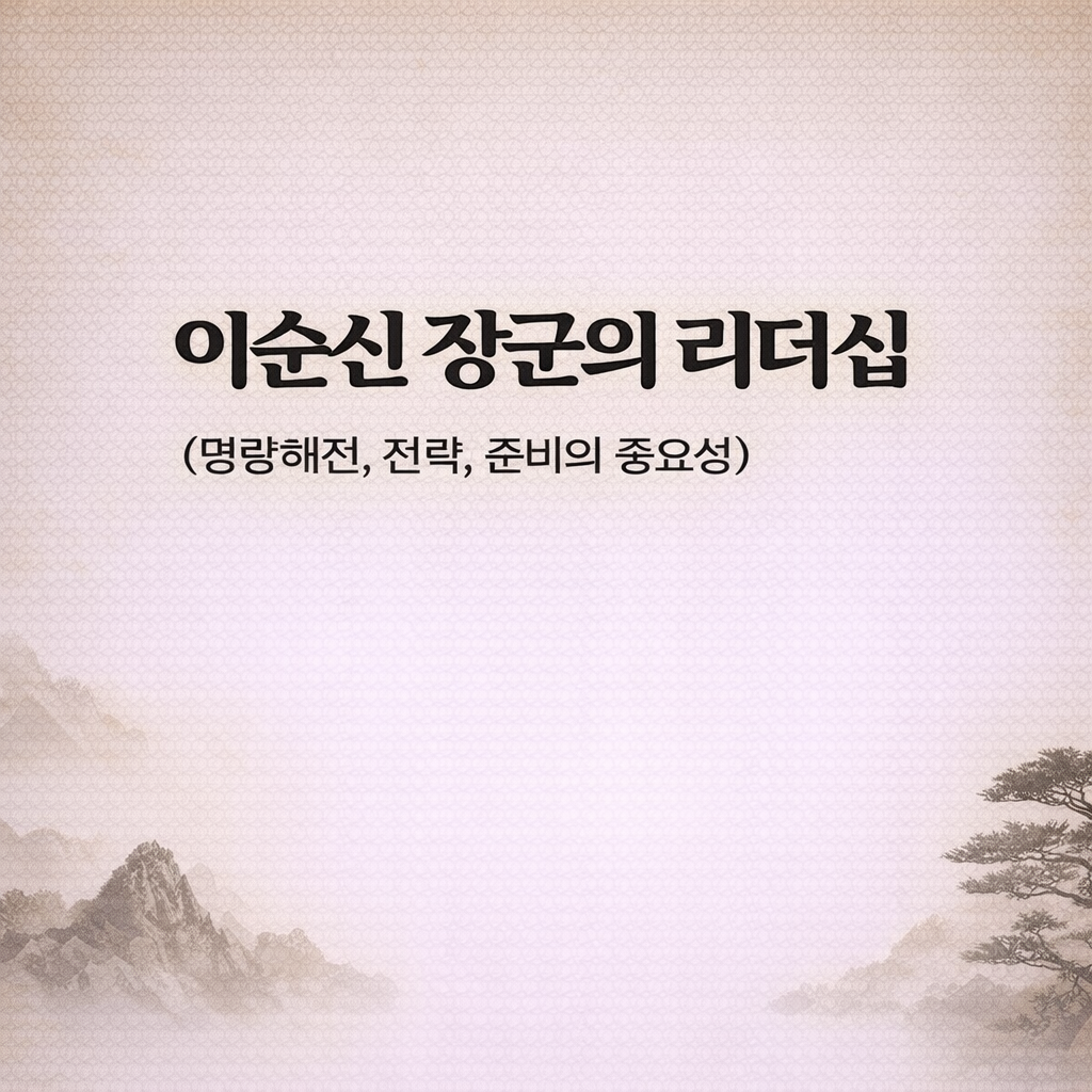 이순신 장군의 리더십 (명량해전, 전략, 준비의 중요성)