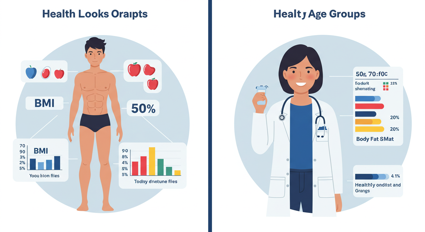 나이 비만도 계산기(성별, 나이별 계산하기)