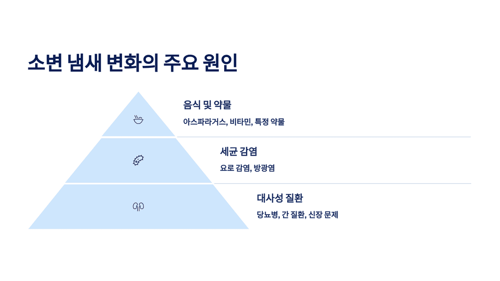 소변 냄새 변화의 주요 원인