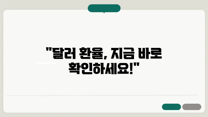 실시간달러환율