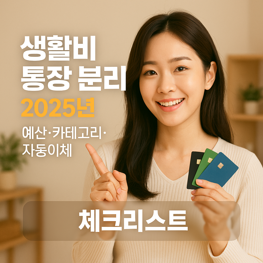 생활비 통장 분리 2025년 | 예산·카테고리·자동이체 체크리스트