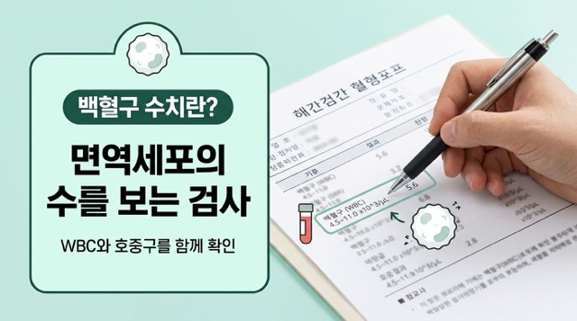 백혈구 수치 낮음 정상범위와 검사 결과 해석