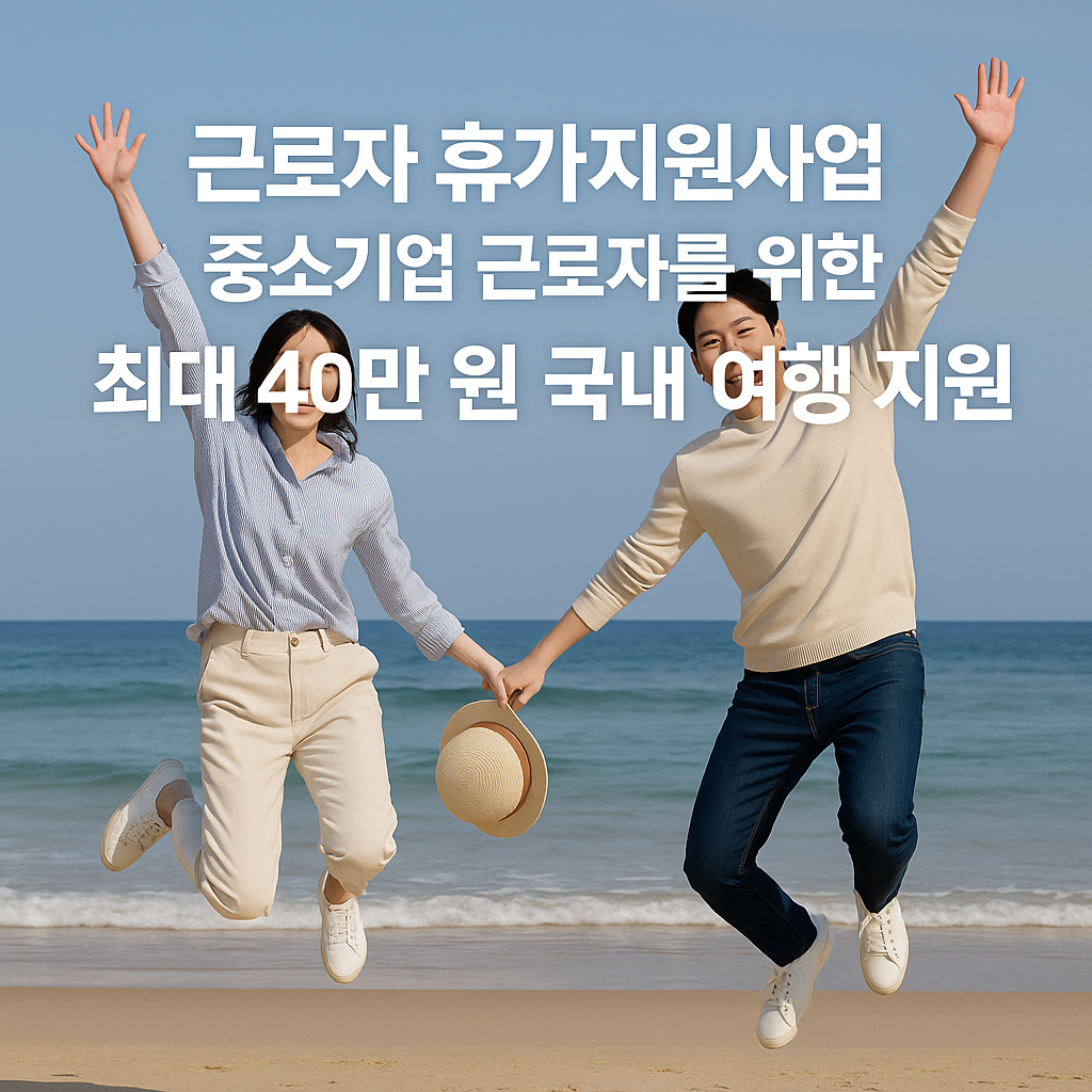 중소기업 근로자를 위한 최대 40만 원 국내 여행 지원!