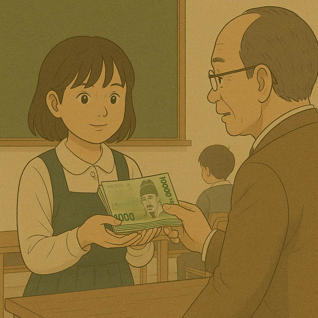 학교에서 돈을 받는 꿈