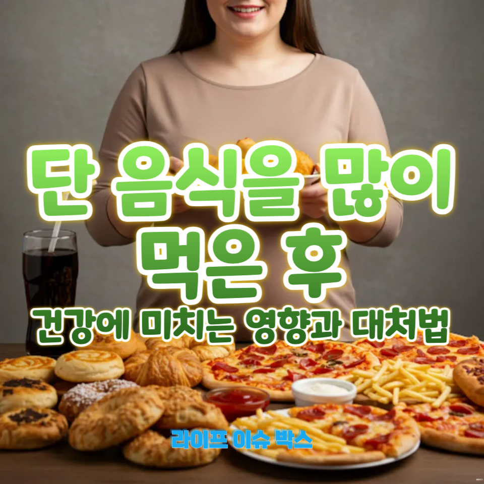 단 음식을 많이 먹은 후