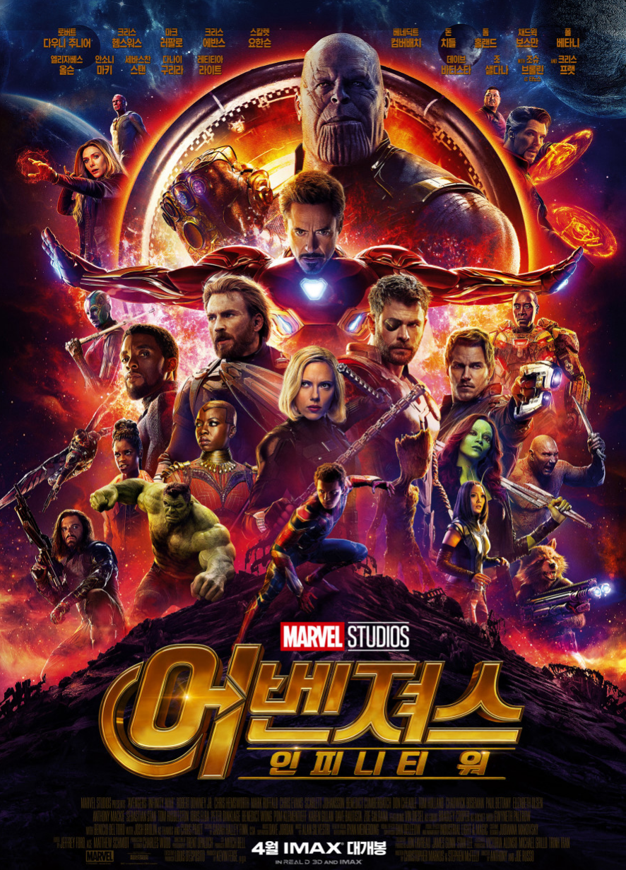 어벤져스: 인피니티 워 포스터, 출처: 네이버 영화