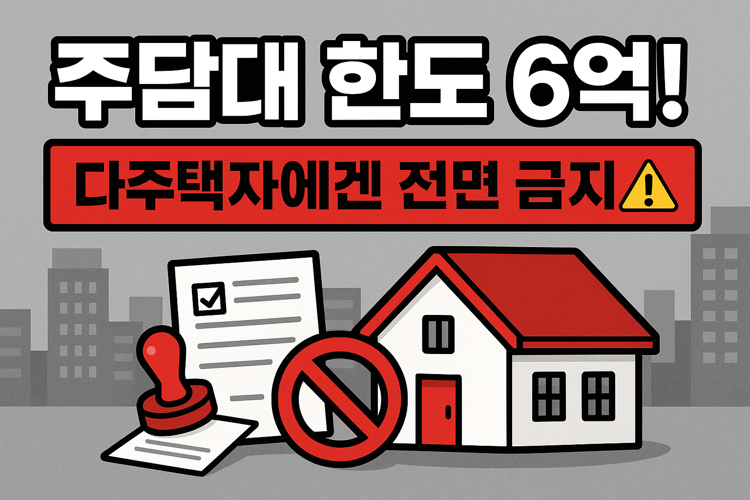 수도권 주담대 6억 제한... 다주택자는 금지