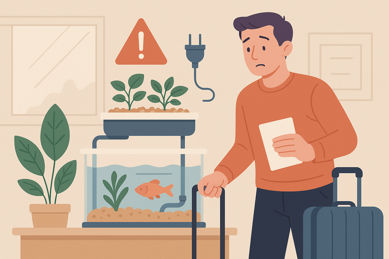 외출이 길어질 때 아쿠아포닉스를 안전하게 유지하는 전략