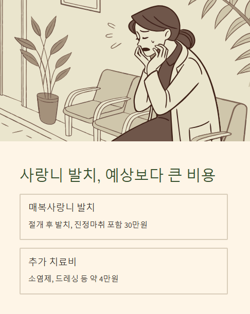 사랑니 발치 예상보다 큰 비용