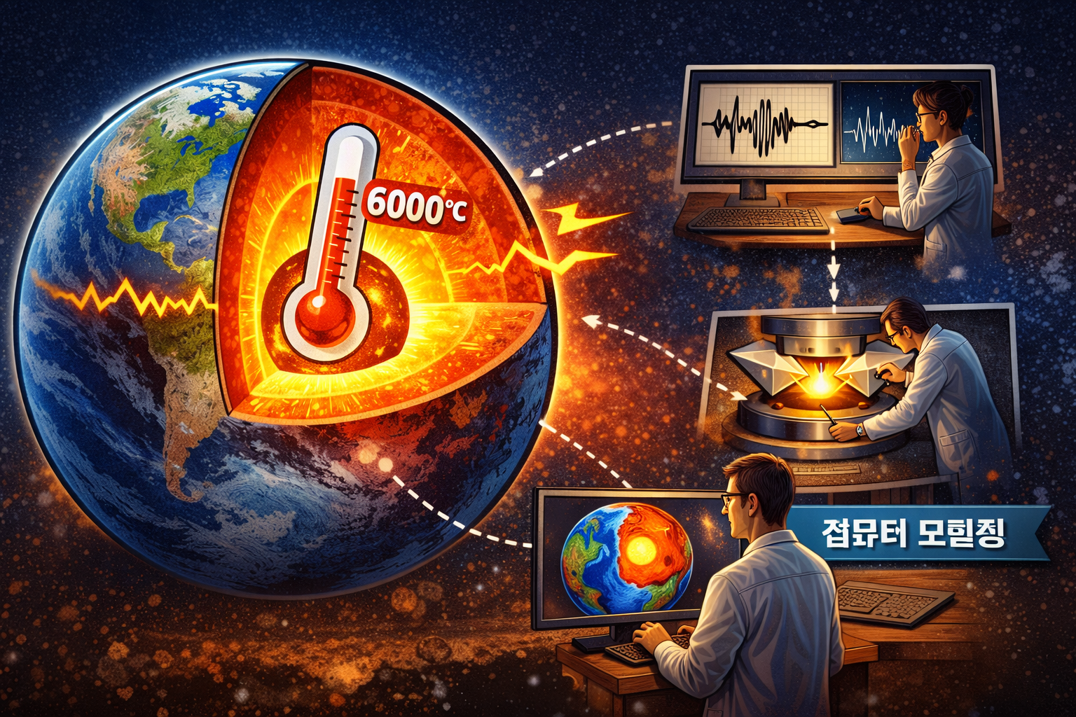 지구 내부 온도는 어떻게 측정할까 (직접 못 가는데도 아는 이유)