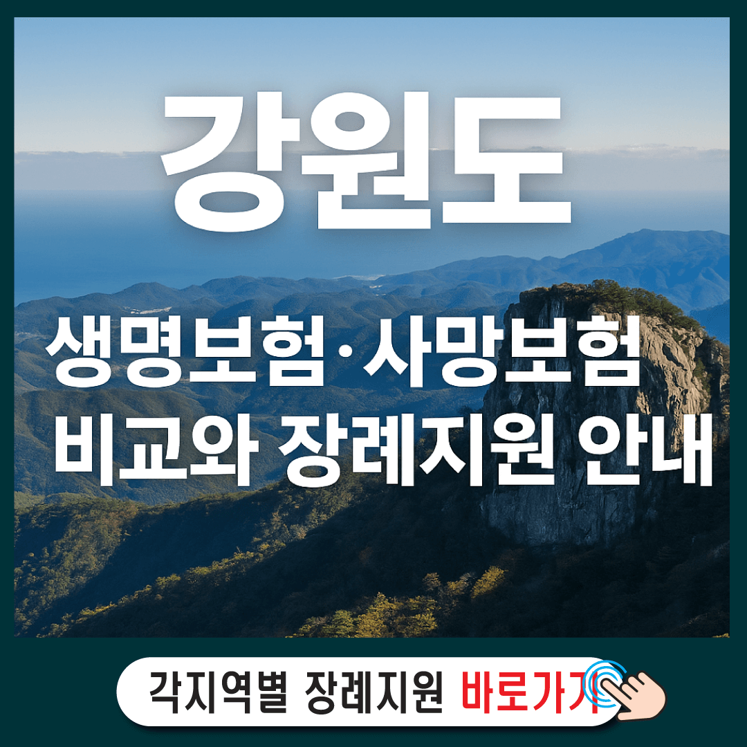 [강원도에서 알아두어야 할] 생명보험·사망보험 비교와 장례지원 안내-썸네일