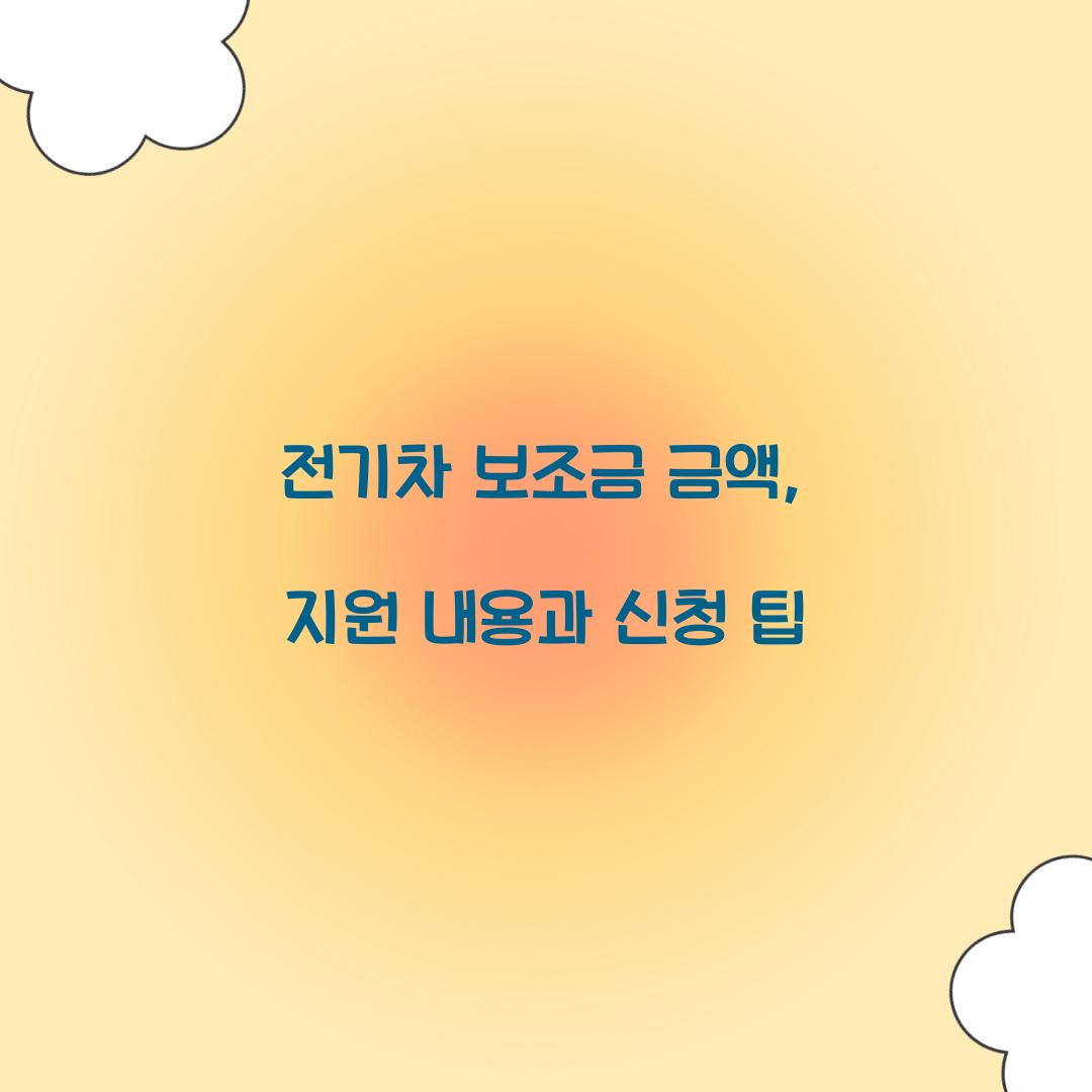 전기차 보조금 금액