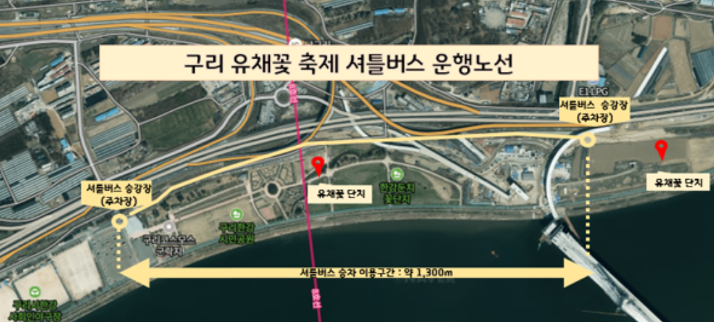 구리유채꽃축제 셔틀버스