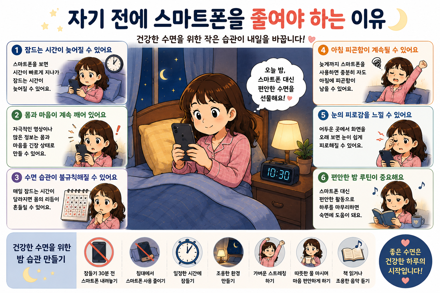 자기 전에 스마트폰을 줄여야 하는 이유