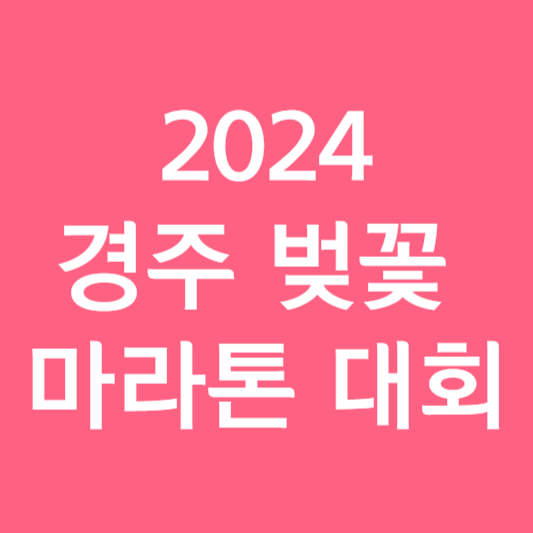 경주 벚꽃 마라톤 대회