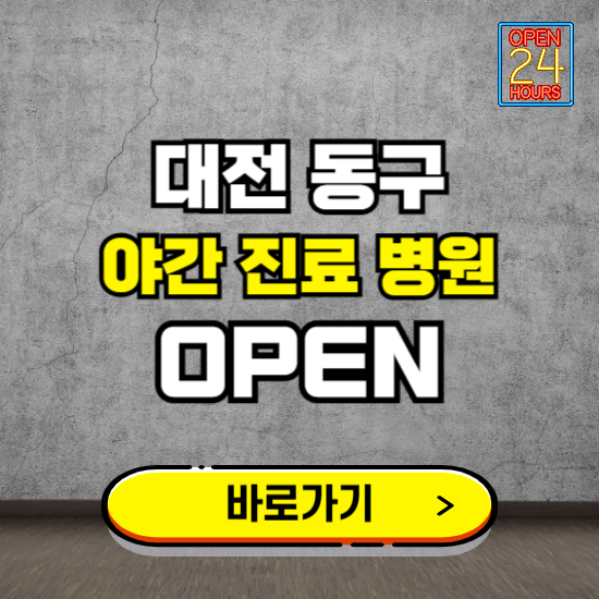 대전 동구 야간진료 병원 찾기 ❘ 24시 심야 밤 늦게 여는 병원