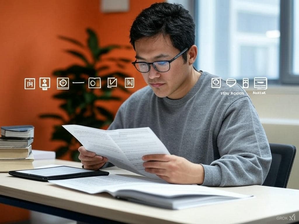 혼자 강의 후기를 읽고 있는 모습