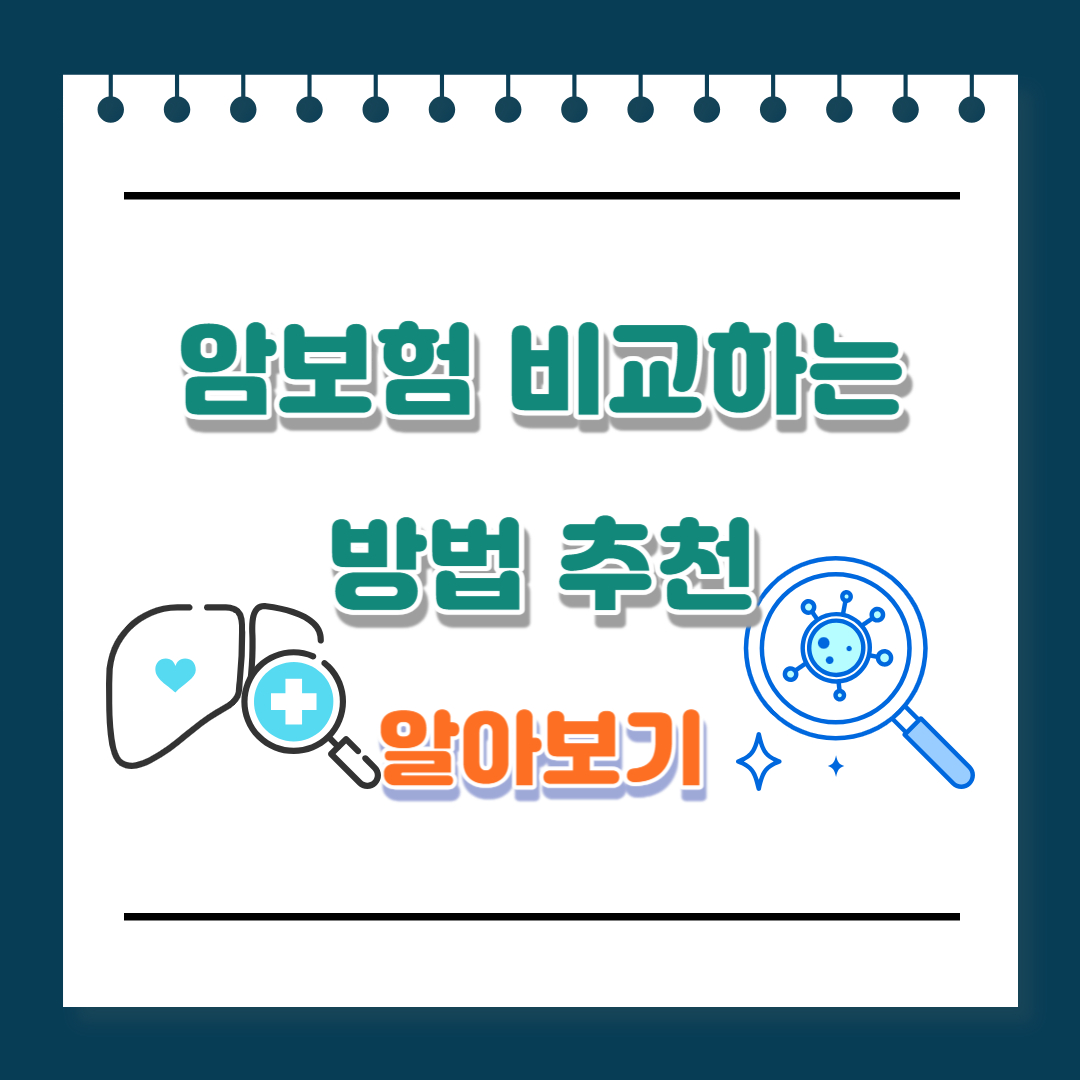 암보험 비교하는 방법 추천 정말 유익한 정보입니다.