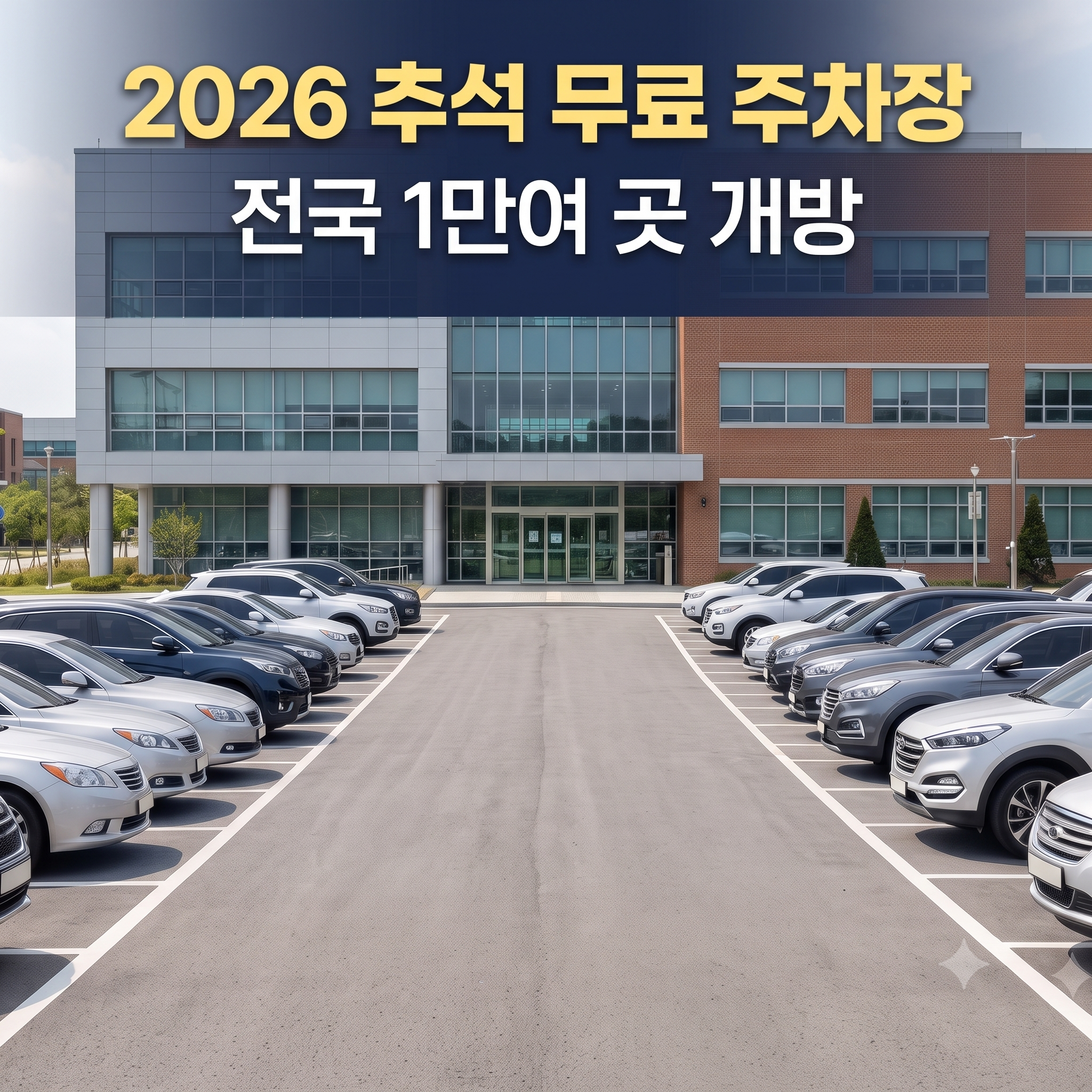 2026 추석 무료 개방 주차장 조회 방법 안내