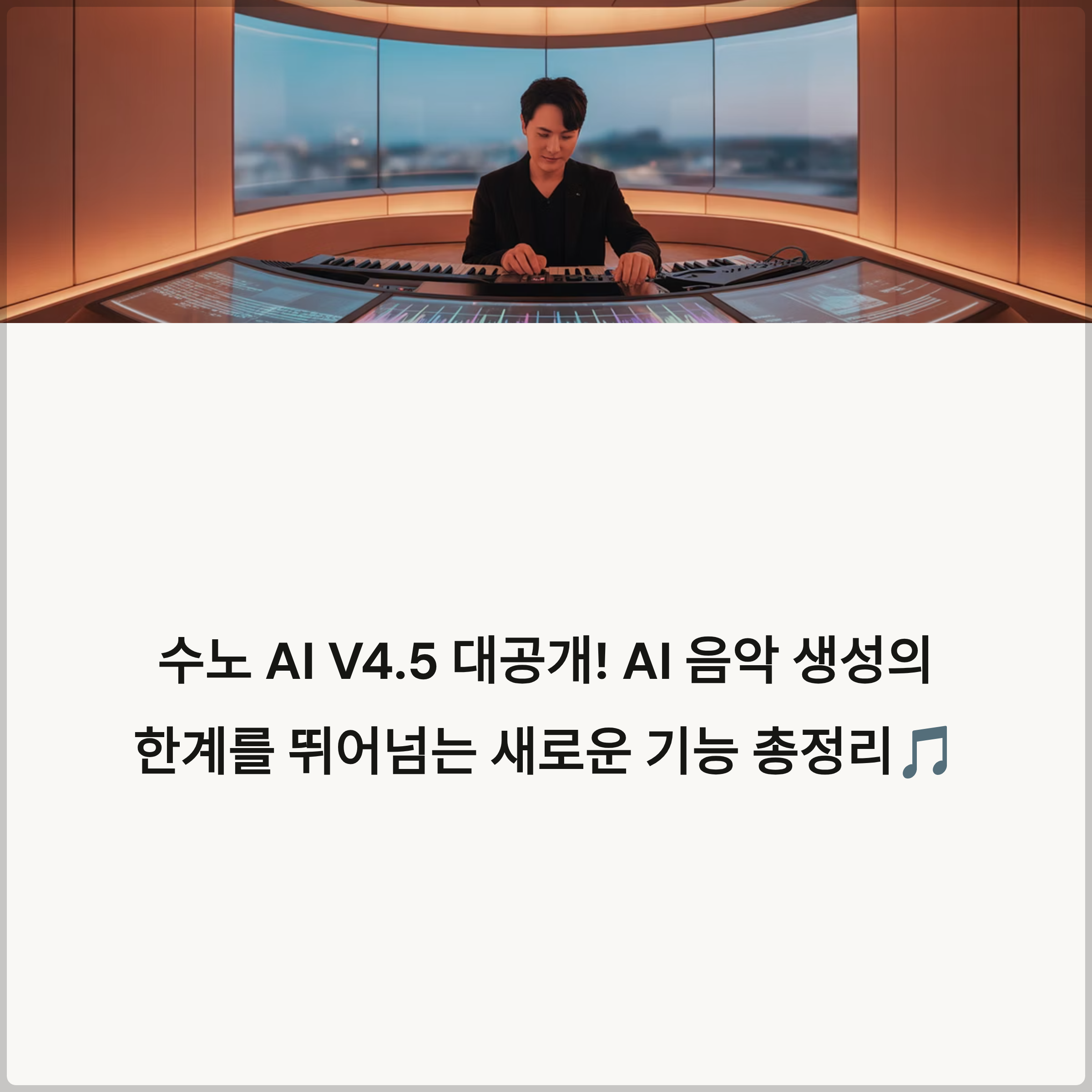 수노 AI V4.5 대공개! AI 음악 생성의 한계를 뛰어넘는 새로운 기능 총정리(+ 신규 기능부터 8분 곡, 보컬 자연스러움, 프롬프트·DAW 연동)