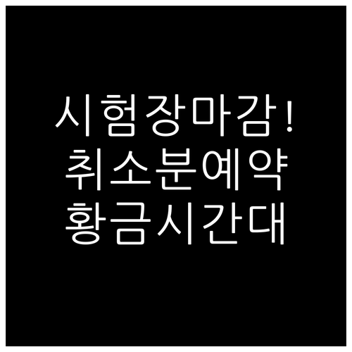 시험장 마감 시 대처 방법과 가상계좌..