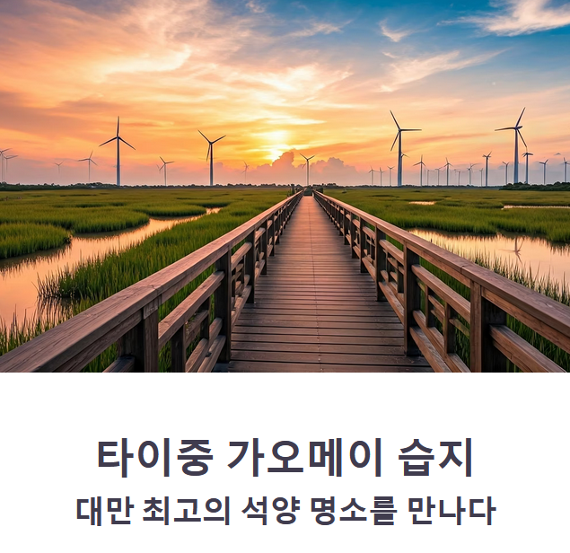 타이중 가오메이 습지 석양 명소