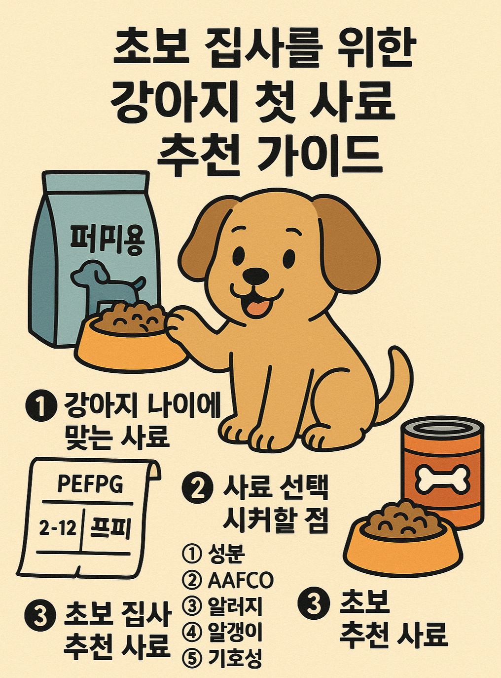 🐾 초보 집사를 위한 강아지 첫 사료 추천 가이드