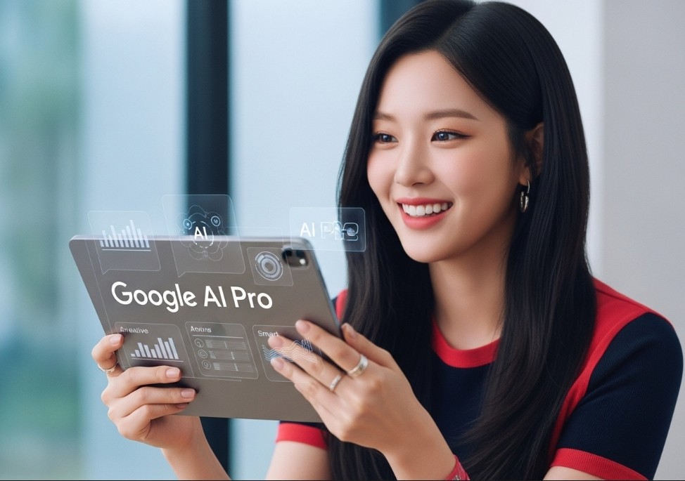 구글 AI 프로 사용하는 여대생