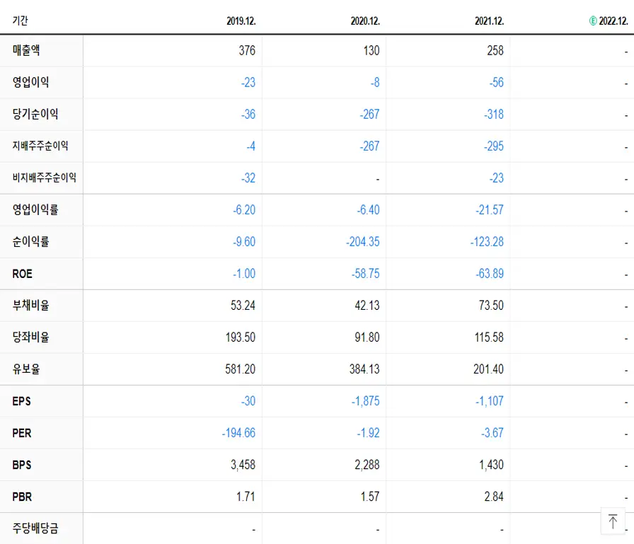 블루베리 NFT 재무제표