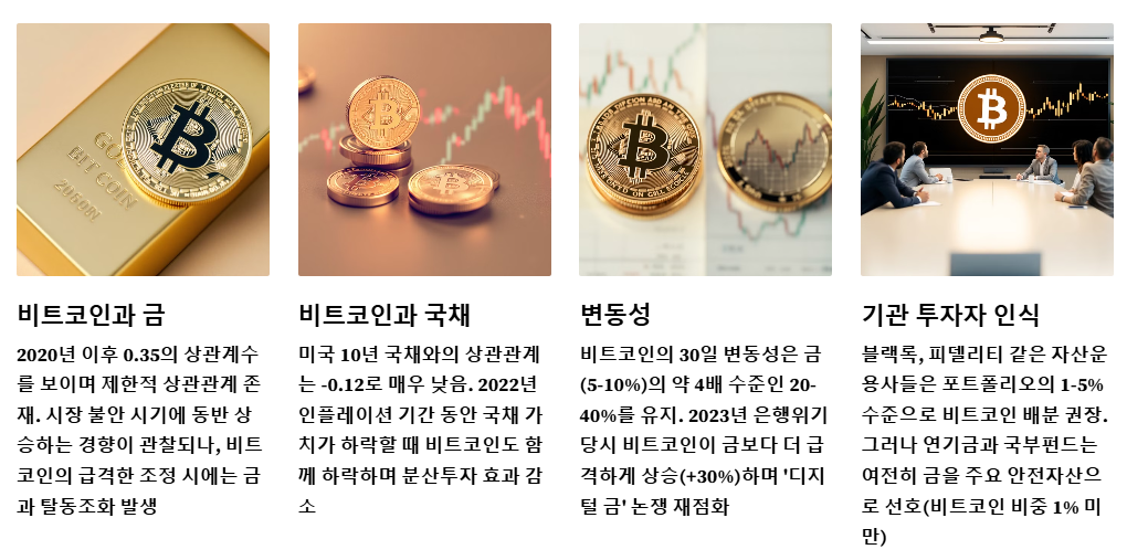 비트코인과 안전자산의 상관관계