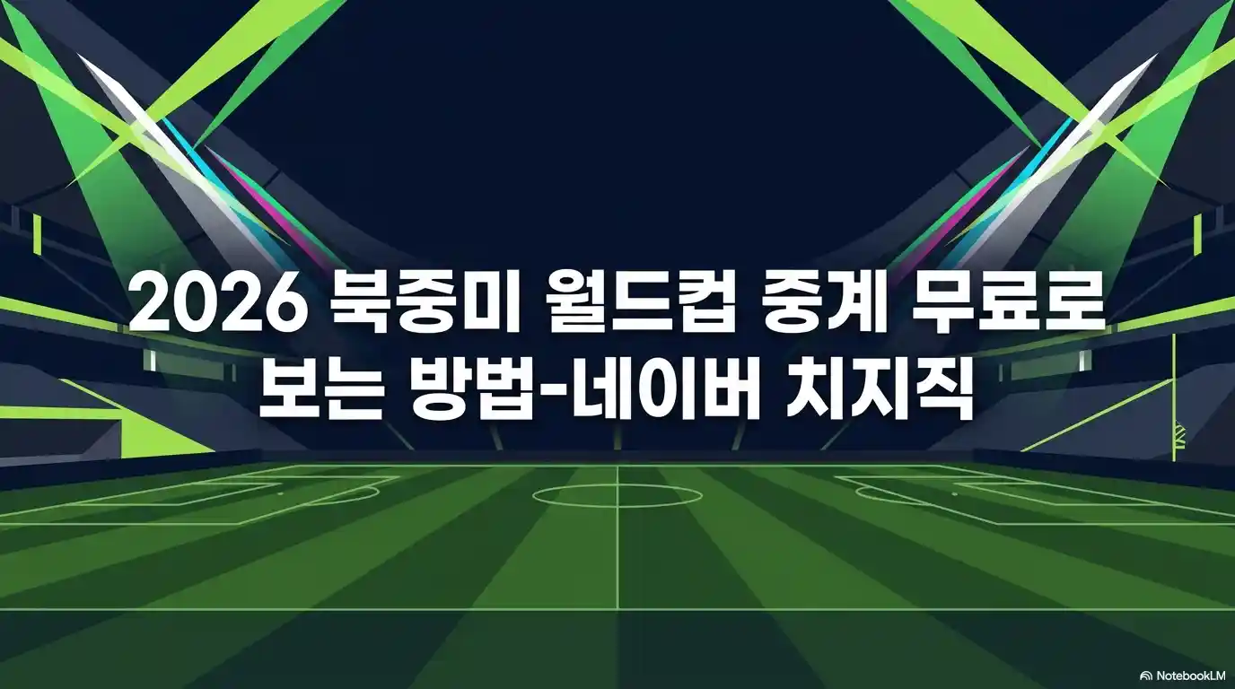 2026 북중미 월드컵 중계 무료로 보는 방법 네이버 치지직 생중계 안내