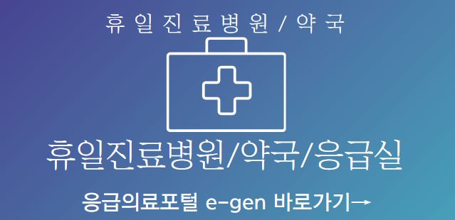 공휴일에 진료하는 병원과 응급실 찾기: 응급의료포털 e-gen 활용법