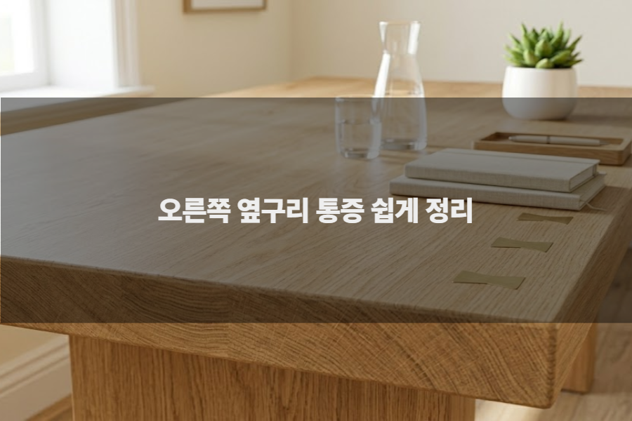 오른쪽 옆구리 통증 쉽게 정리