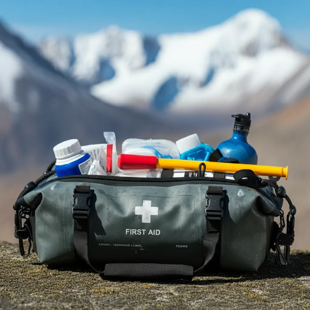 겨울 구급상자 박스와 구성품의 모습