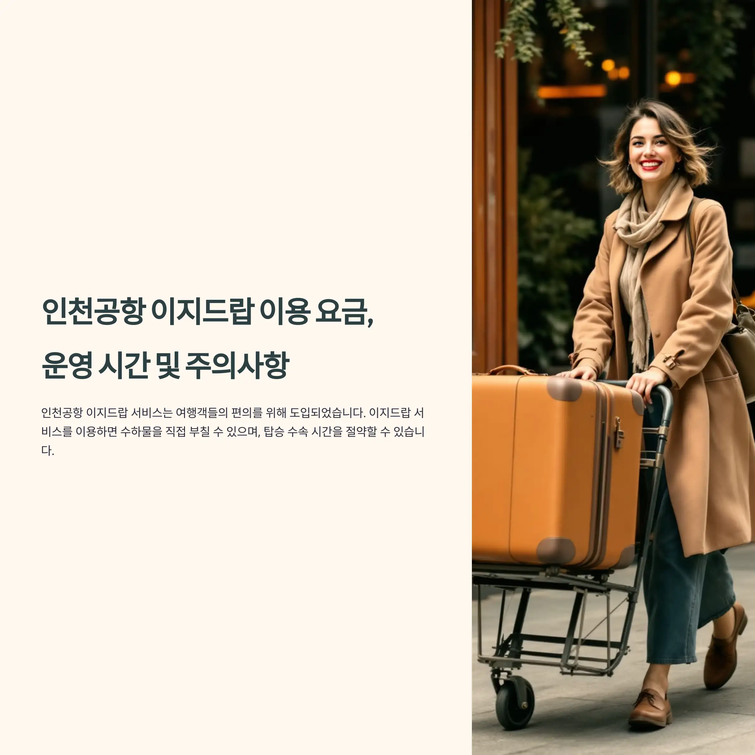 인천공항 이지드랍 요금