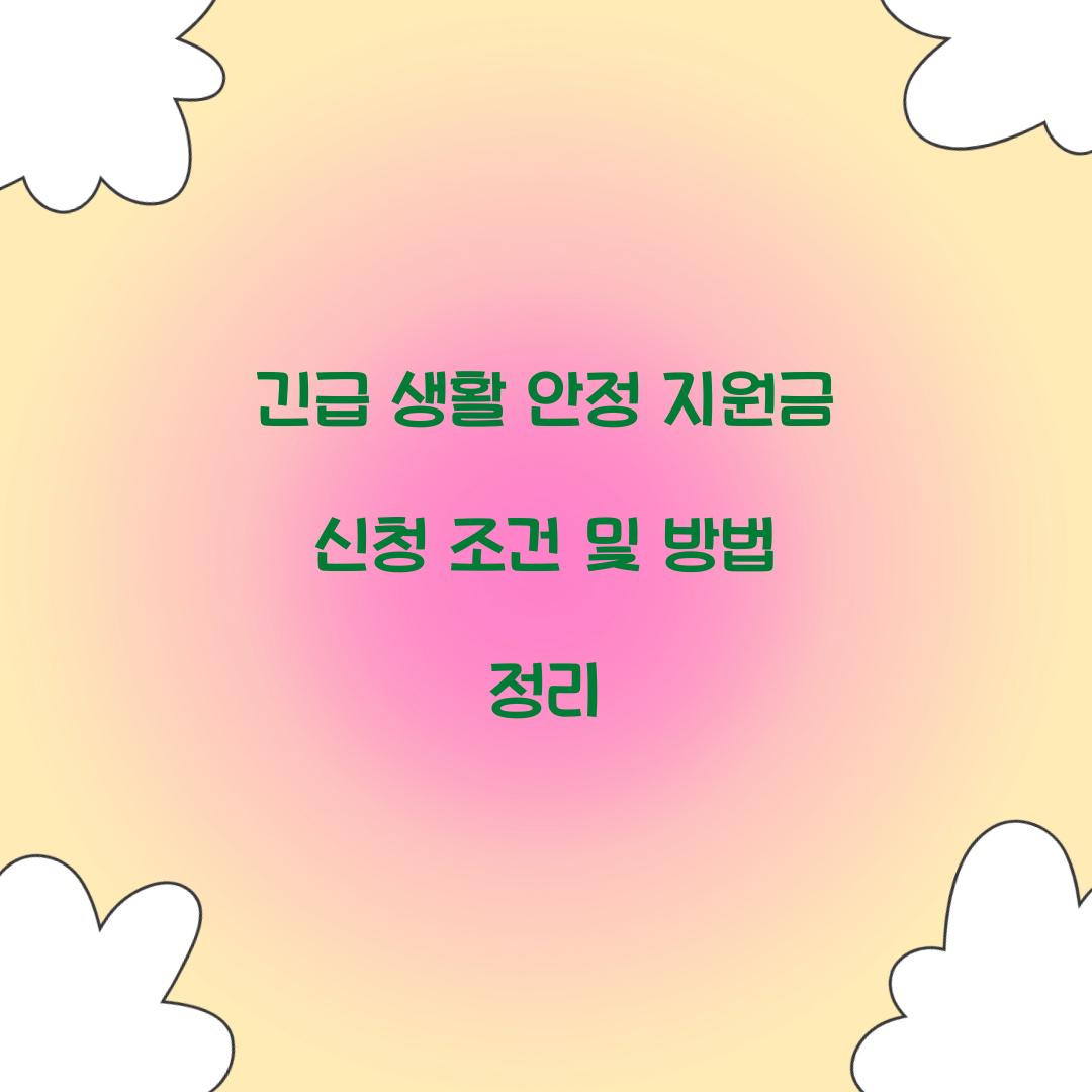 긴급 생활 안정 지원금