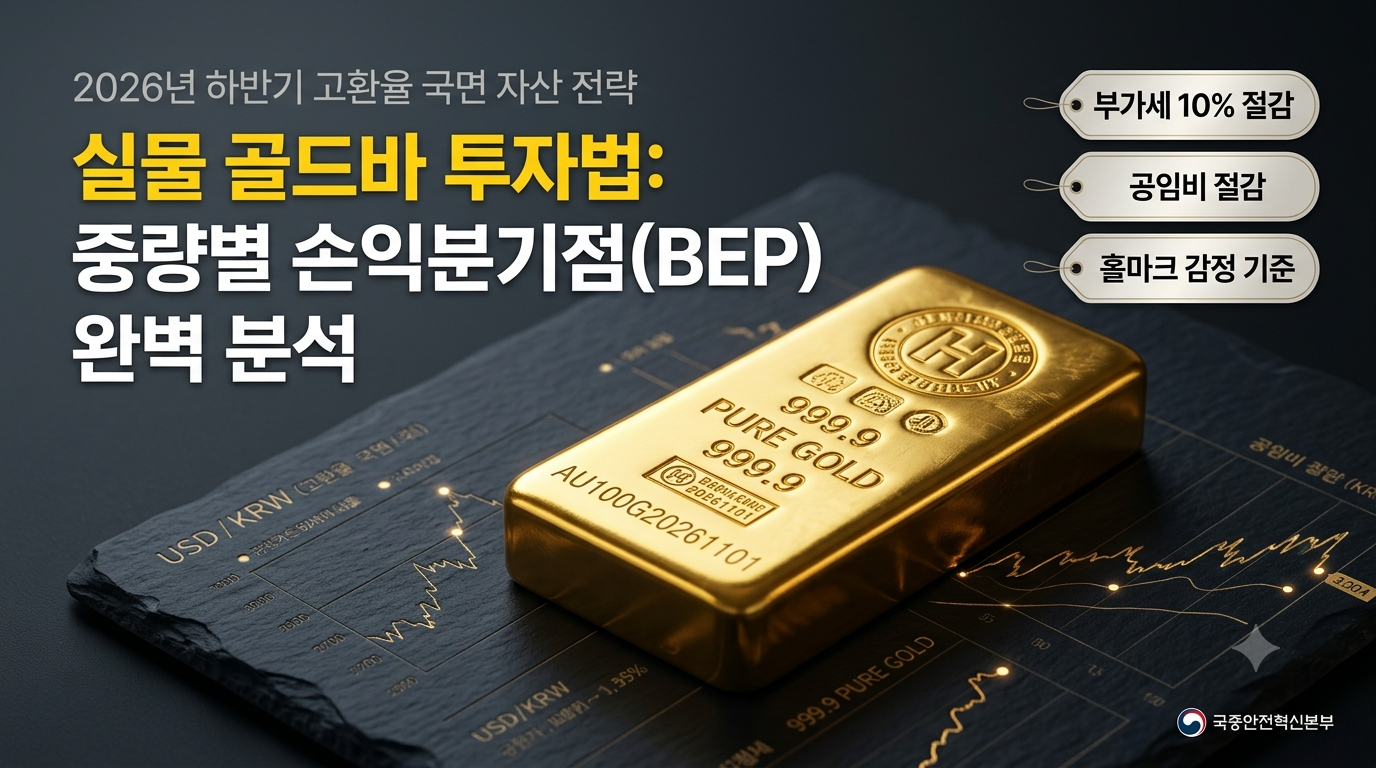 2026년 하반기 금값 전망 및 원달러 환율 연계 실물 골드바 투자 분석