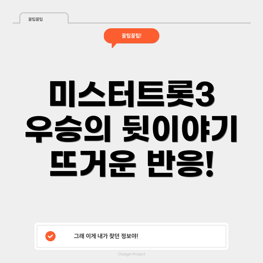 우승 후 가수의 삶