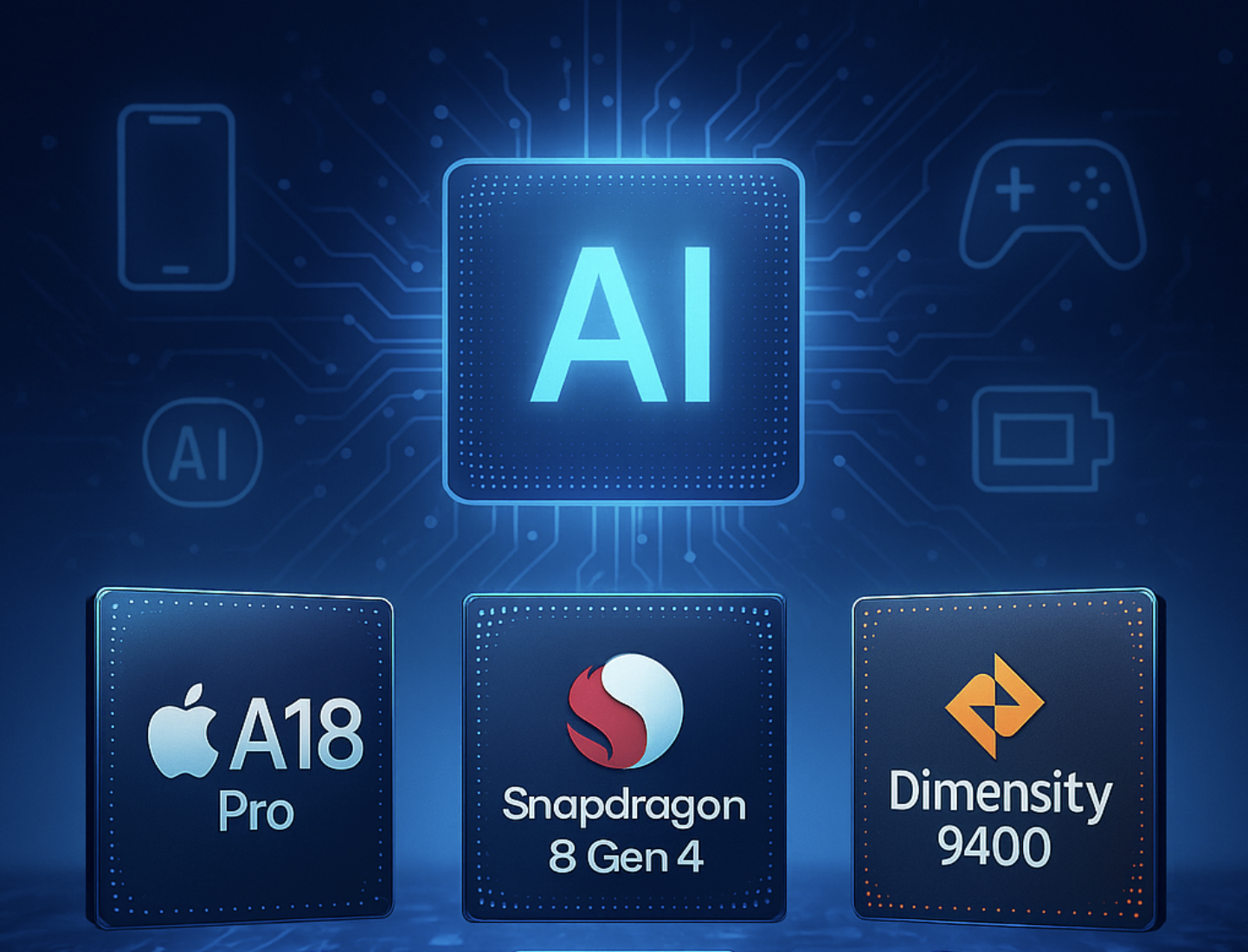 스마트폰 CPU 비교 (애플, 퀄컴, 미디어텍) - 성능과 AI 연산 분석 스마트폰 AP 비교 - A18 Pro, Snapdragon 8 Gen 4, Dimensity 9400