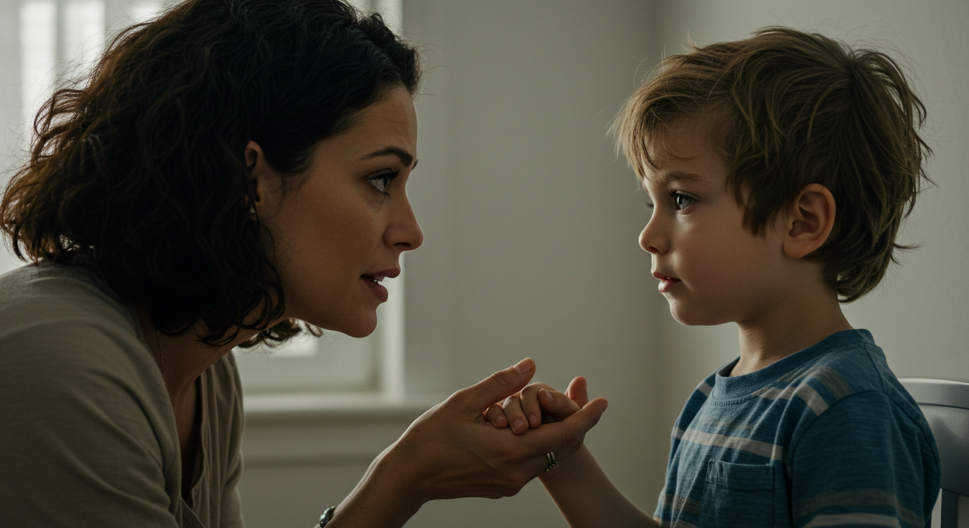 대화로 훈육하는 엄마