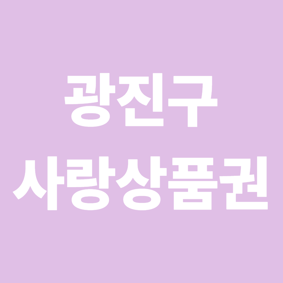 광진구 사랑상품권 사용처