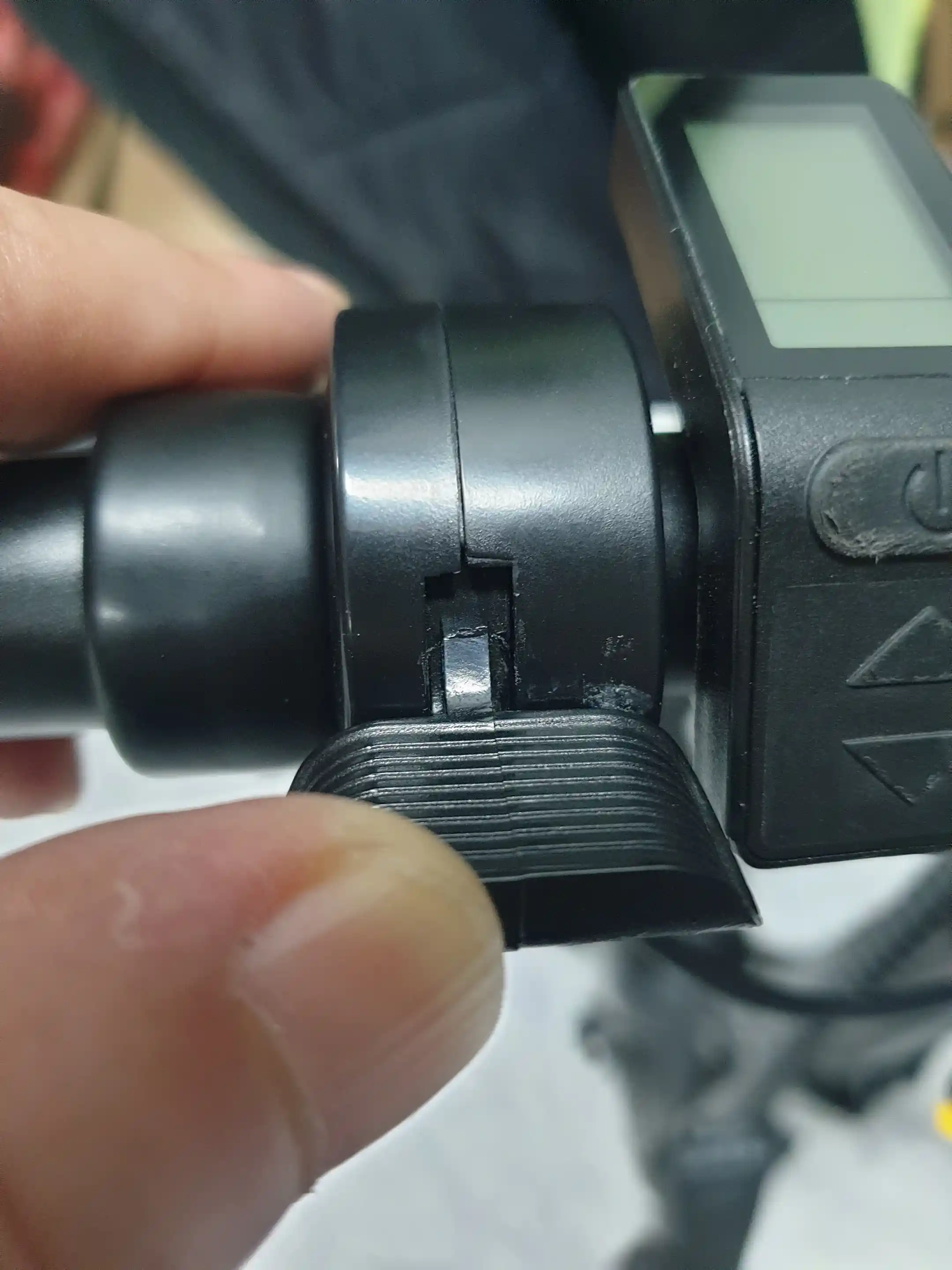 전기 자전거 퀄리 Q3 미니, 떨어져 나간 엄지 스로틀 위치 맞춰보기