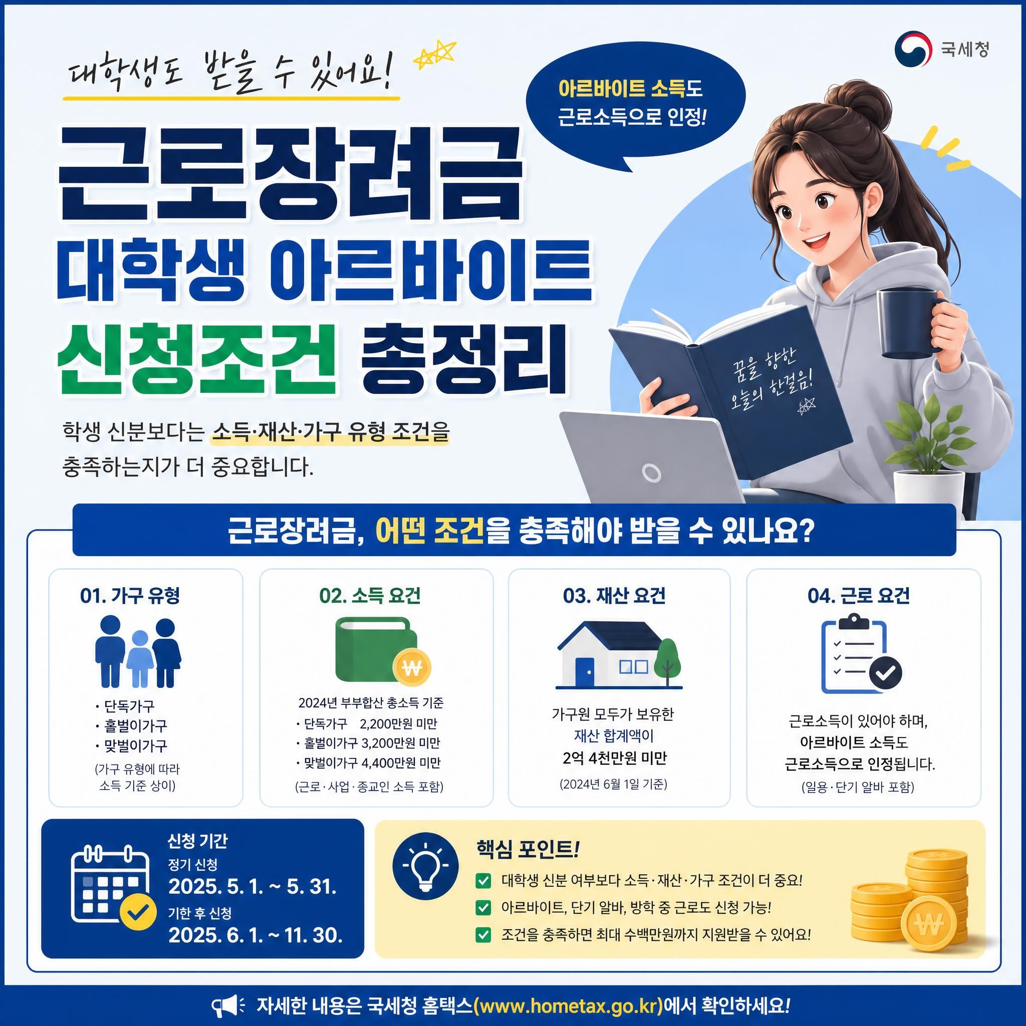 대학생 근로장려금 신청방법｜홈택스&middot;손택스로 쉽게 신청하기