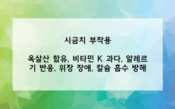 시금치 부작용